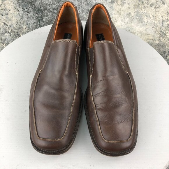 Gordon Rush Men's Size 13 Brown Leather Casual Slip On Loafers Shoes - Picture 6 of 13